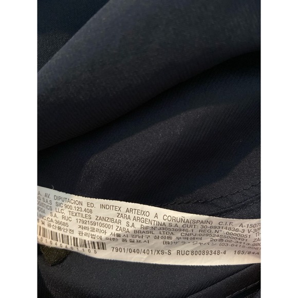 Zara Dark Blue Flowing Trench Coat Size XS-S Women's* Lightweight Fashion WOM209 - Picture 8 of 8